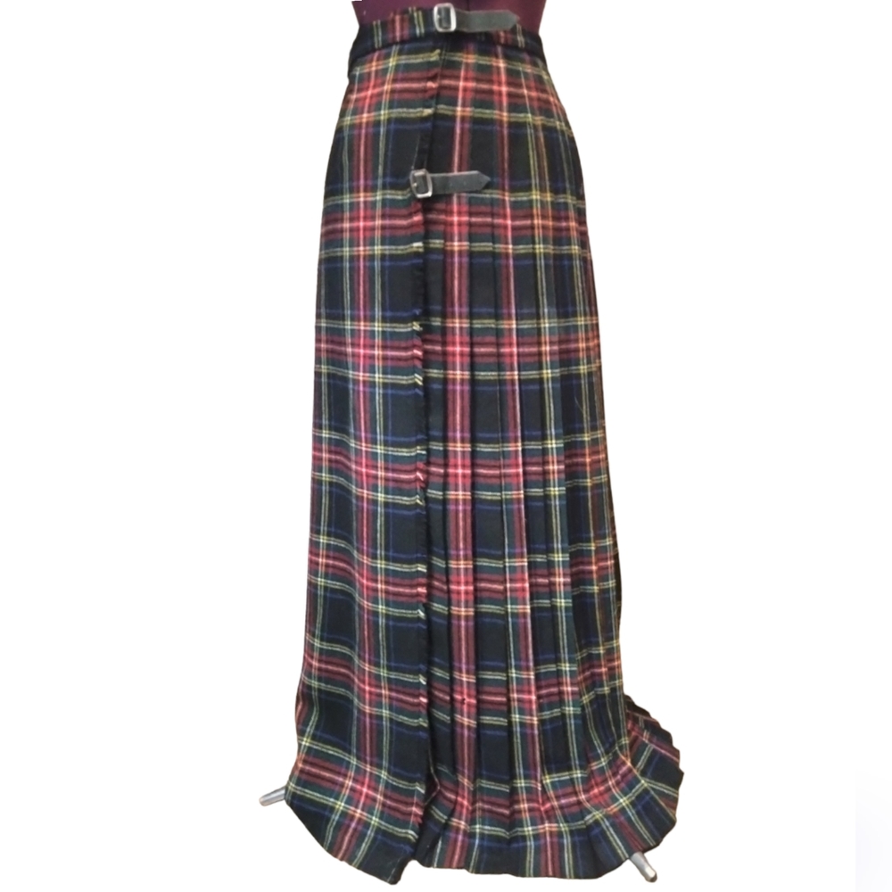 Vintage Wool Tartan Skirt Glen Avon of Scotland 16